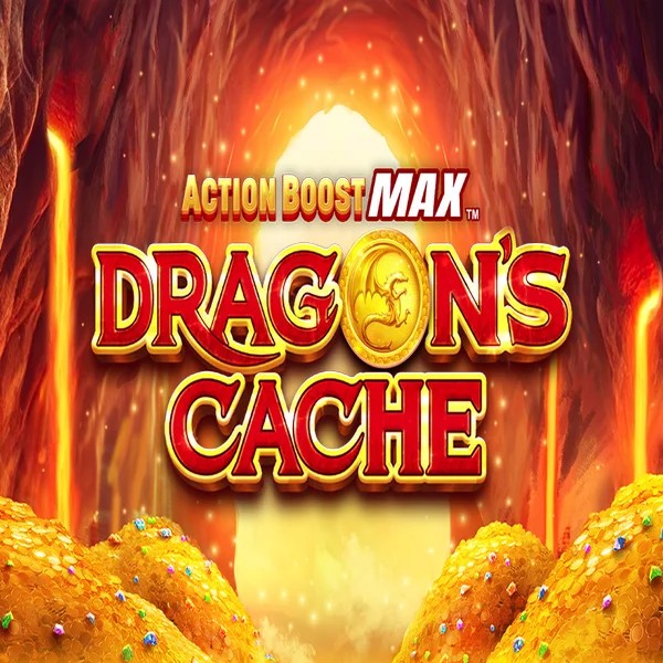 Action Boost Max Dragon's Cache game by SpinPlay Games – logo hosted on Casina Casino