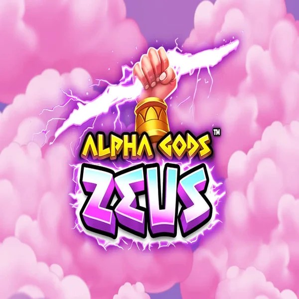 Alpha Gods Zeus slot logo by PearFiction Studios at Casina Casino