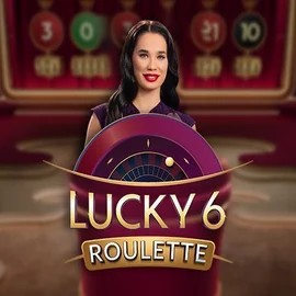 Lucky 6 Roulette online game logo by Pragmatic Play on casinacasinoo.eu