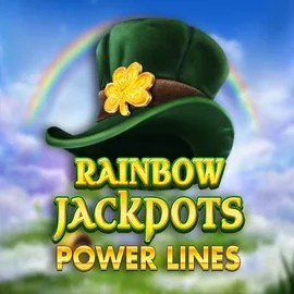 Rainbow Jackpots Power Lines slot logo by Red Tiger Gaming at Casina Casino