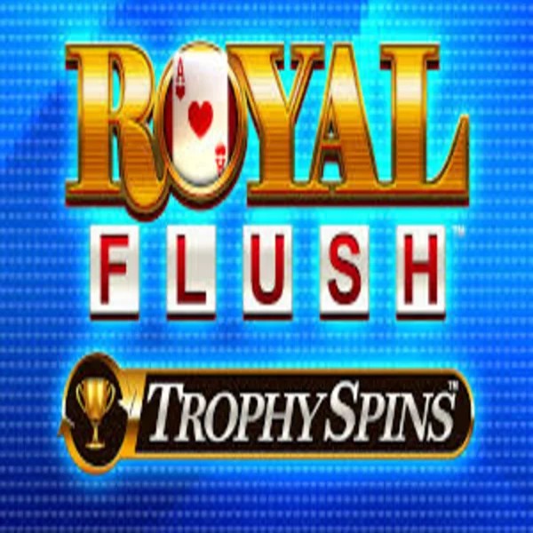 Royal Flush Trophy Spins slot logo by Greentube at Casina Casino
